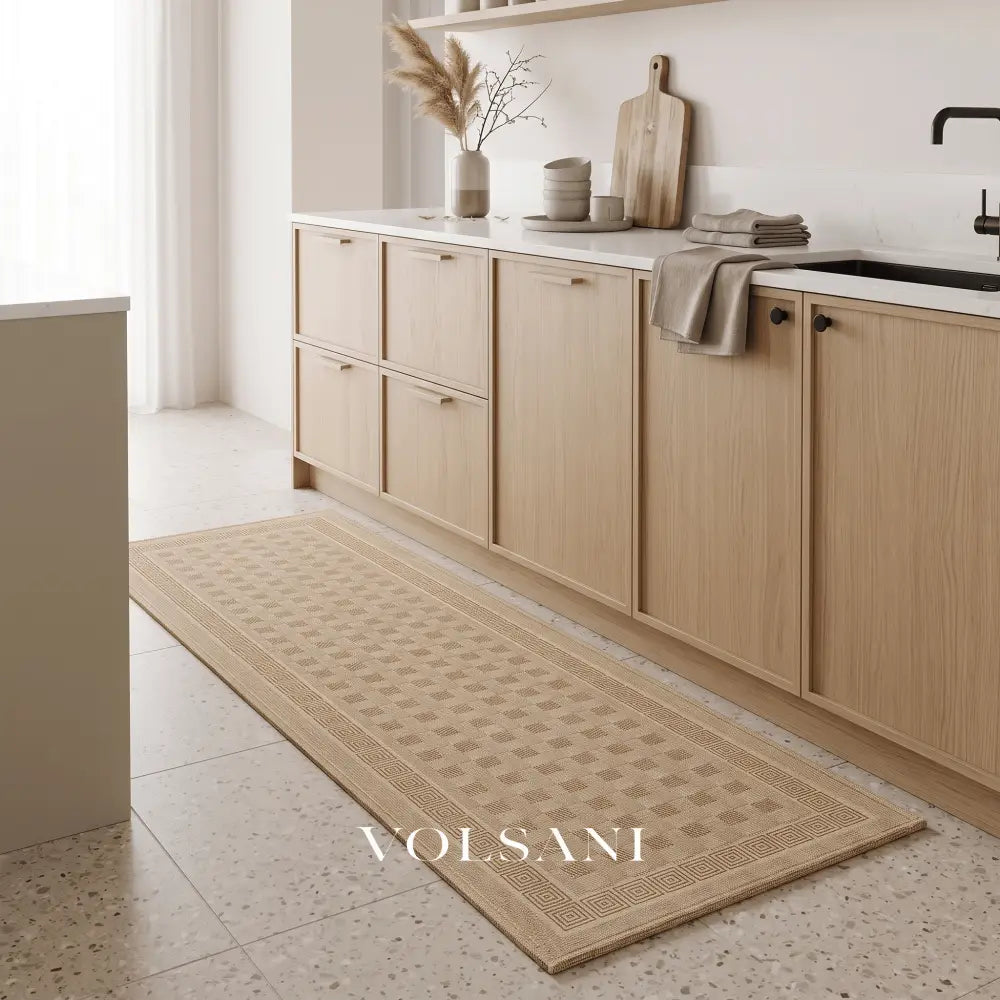 SAAR: Absorberende Keukenloper – Antislip & Machinewasbaar (Lang) - Volsani