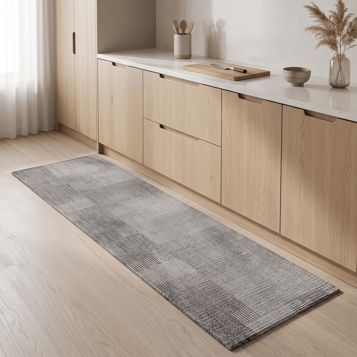 SAAR: Absorberende Keukenloper – Antislip & Machinewasbaar (Lang) - Volsani