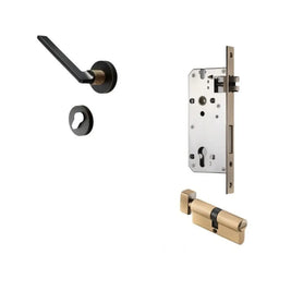 Sabaat Handle and Lock - L5.4’’(13.7cm) x H2’’(5.5cm) / With Thumb Lock / Black