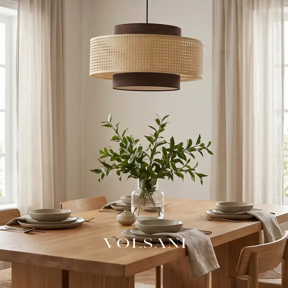 SADAO: Handgevlochten Rotan Hanglamp - Volsani