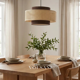 SADAO: Handgevlochten Rotan Hanglamp - Volsani