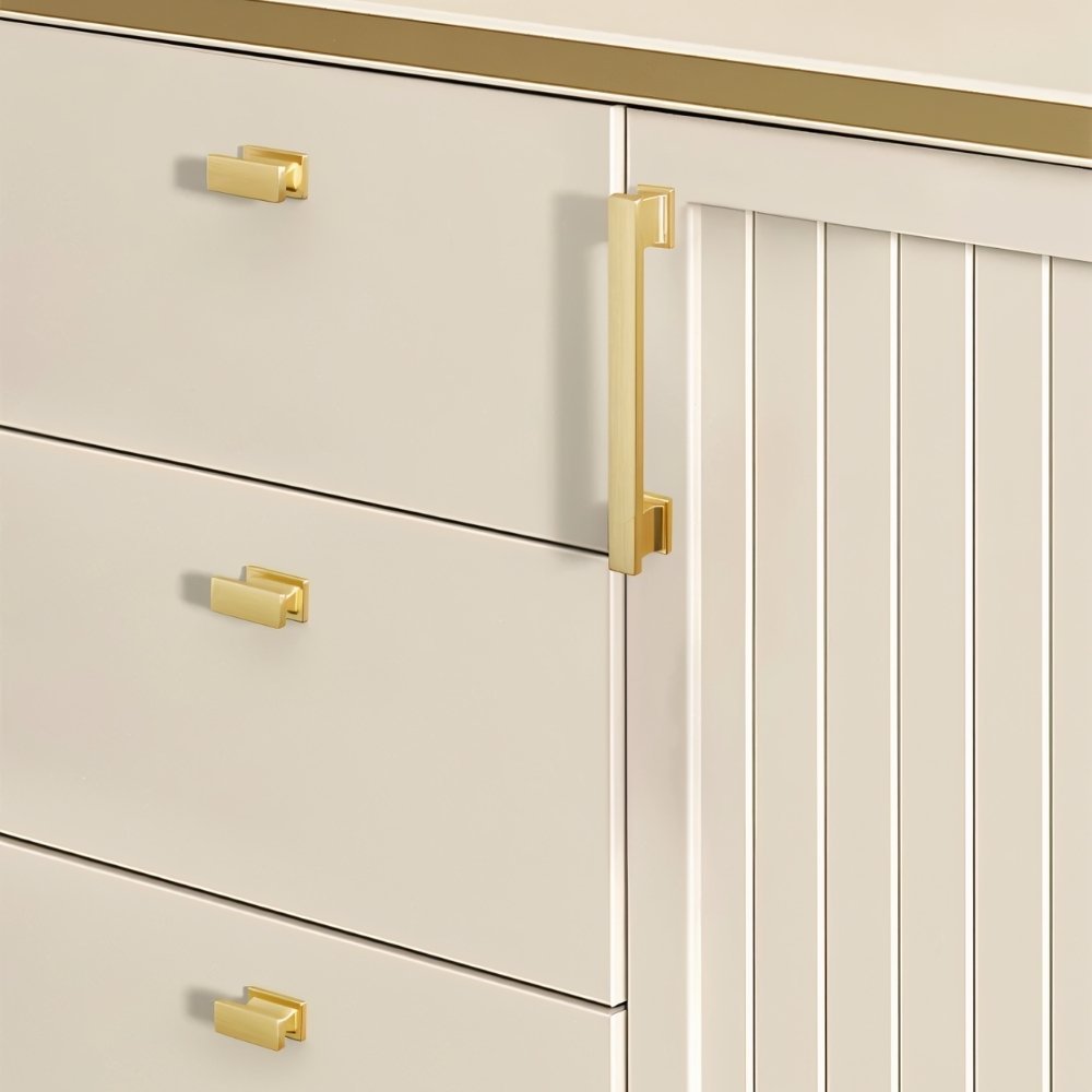 Zinc Alloy Cabinet Knobs & Pull Bars, Modern Kitchen & Bathroom Hardware, 4 Finishes, Set of 2 in 5 Sizes, 0.8-7.5in