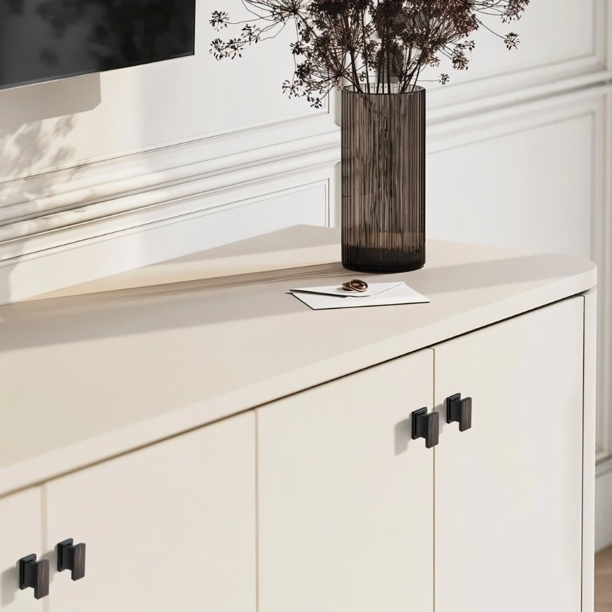 Zinc Alloy Cabinet Knobs & Pull Bars, Modern Kitchen & Bathroom Hardware, 4 Finishes, Set of 2 in 5 Sizes, 0.8-7.5in
