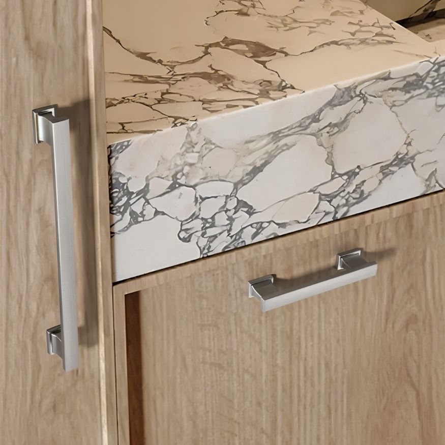 Zinc Alloy Cabinet Knobs & Pull Bars, Modern Kitchen & Bathroom Hardware, 4 Finishes, Set of 2 in 5 Sizes, 0.8-7.5in