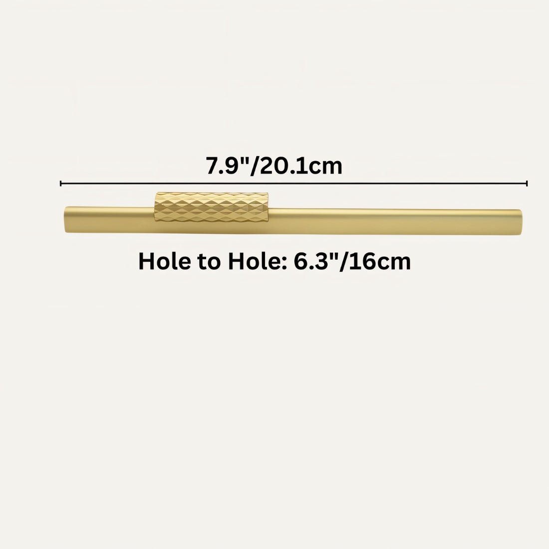 Diamond-Textured Aluminum Drawer Pulls, Modern Kitchen & Wardrobe Hardware, Gold-Tone or Black, Set of 2, 2.5-12.6in Hole Spacing