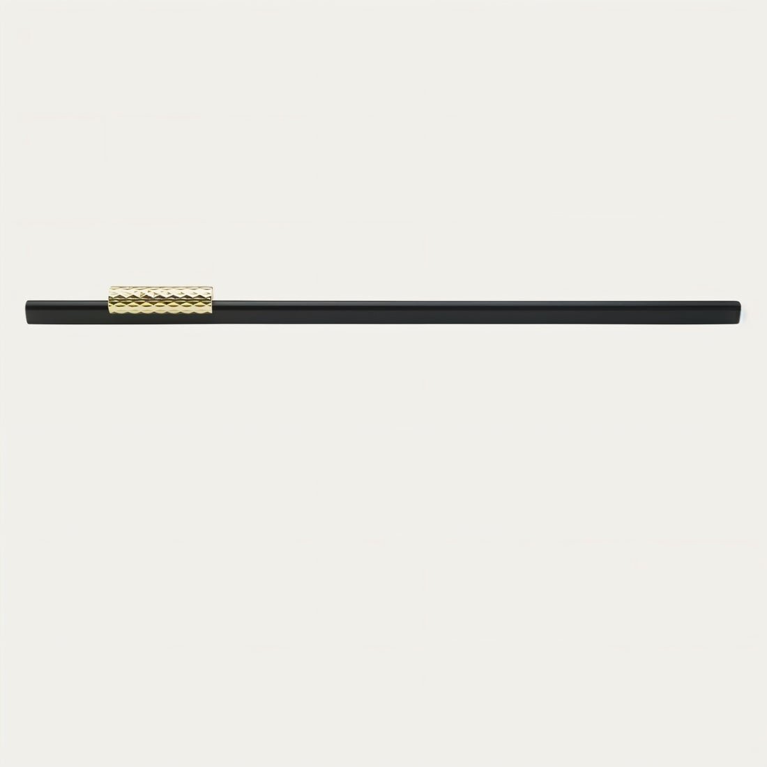 Diamond-Textured Aluminum Drawer Pulls, Modern Kitchen & Wardrobe Hardware, Gold-Tone or Black, Set of 2, 2.5-12.6in Hole Spacing