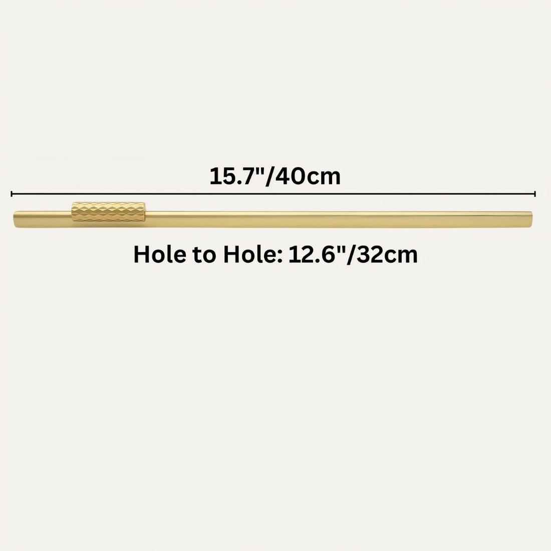 Diamond-Textured Aluminum Drawer Pulls, Modern Kitchen & Wardrobe Hardware, Gold-Tone or Black, Set of 2, 2.5-12.6in Hole Spacing