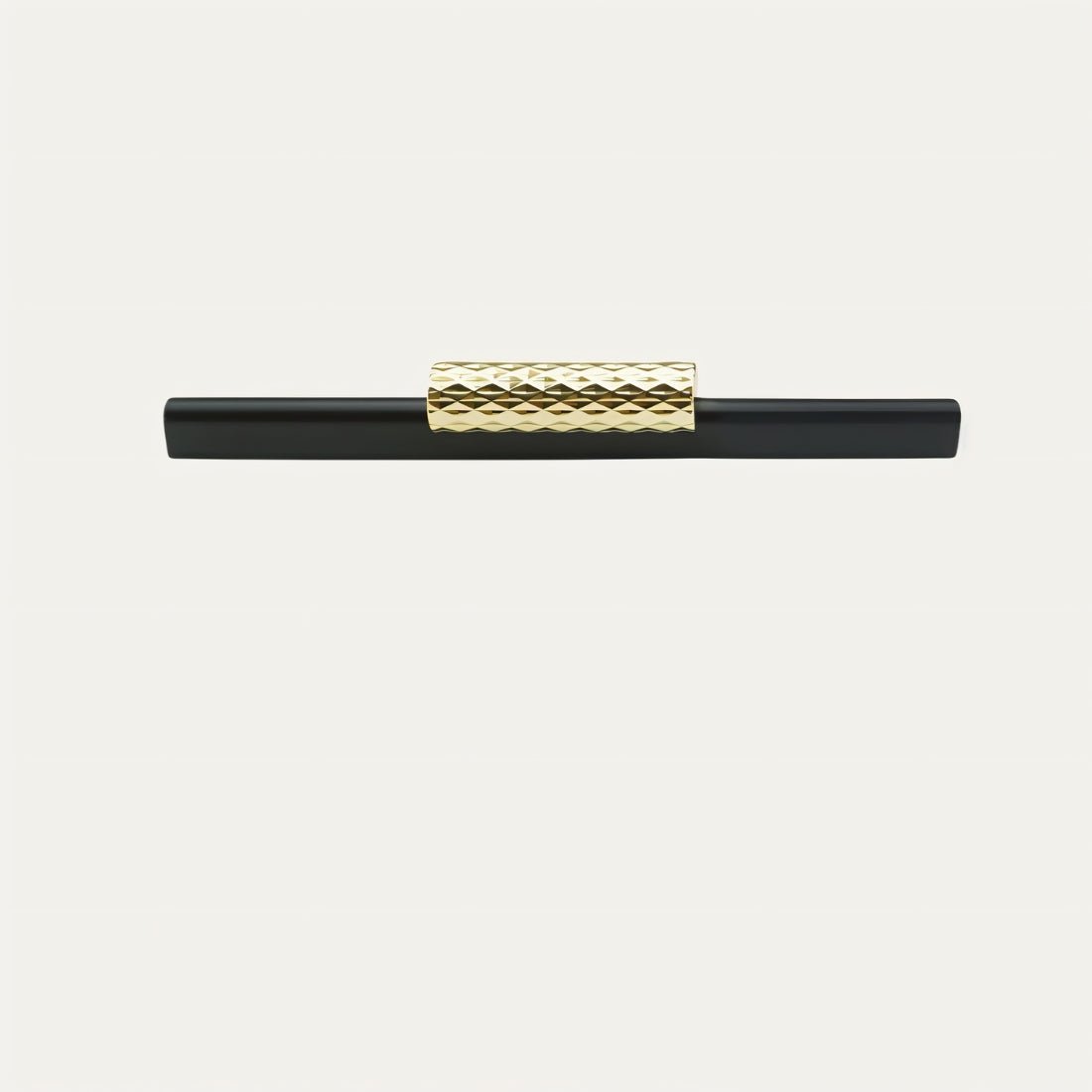 Diamond-Textured Aluminum Drawer Pulls, Modern Kitchen & Wardrobe Hardware, Gold-Tone or Black, Set of 2, 2.5-12.6in Hole Spacing