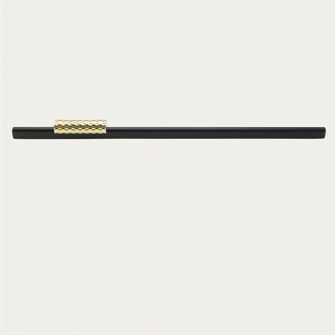 Diamond-Textured Aluminum Drawer Pulls, Modern Kitchen & Wardrobe Hardware, Gold-Tone or Black, Set of 2, 2.5-12.6in Hole Spacing