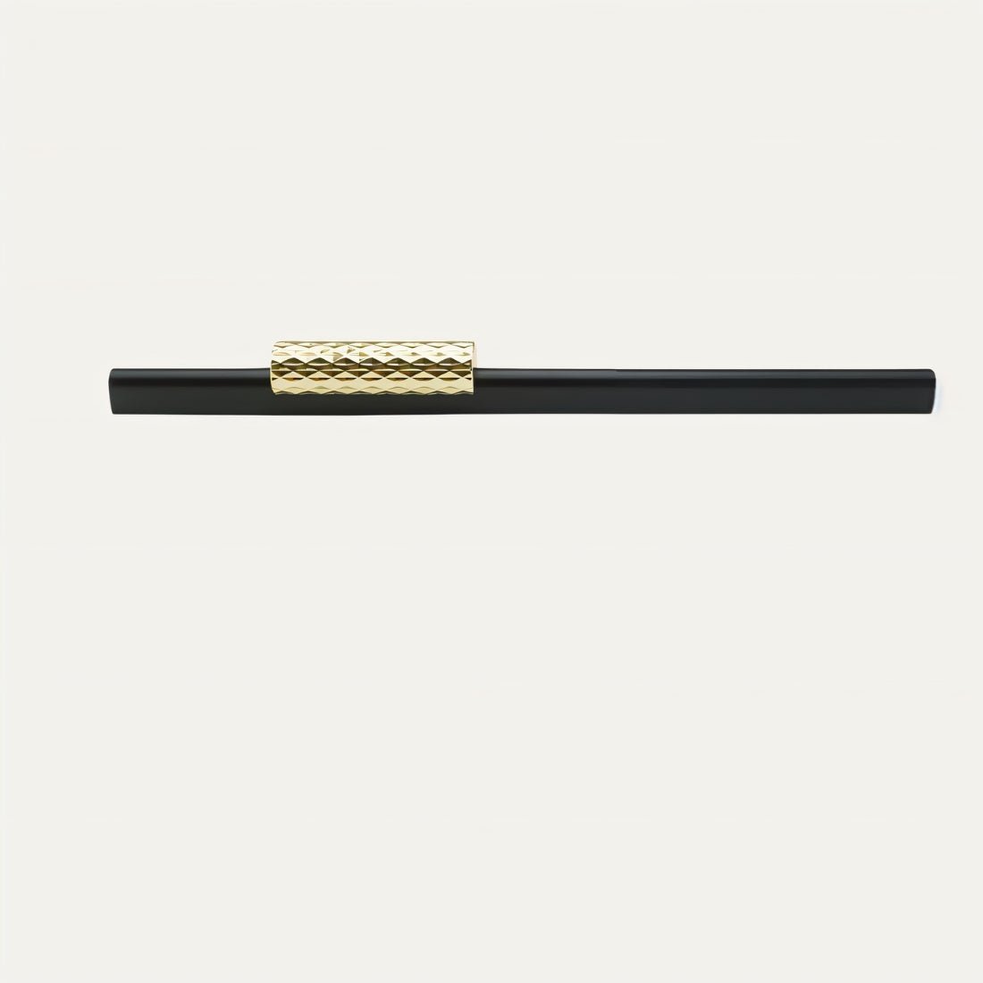 Diamond-Textured Aluminum Drawer Pulls, Modern Kitchen & Wardrobe Hardware, Gold-Tone or Black, Set of 2, 2.5-12.6in Hole Spacing