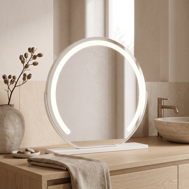 SASKIA: Make-upspiegel met LED & Touchbediening – 15x Vergrotende Spiegel - Volsani
