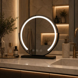 SASKIA: Make-upspiegel met LED & Touchbediening – 15x Vergrotende Spiegel - Volsani