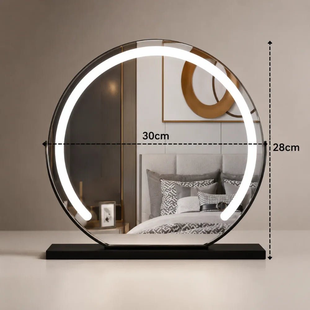 SASKIA: Make-upspiegel met LED & Touchbediening – 15x Vergrotende Spiegel - Volsani