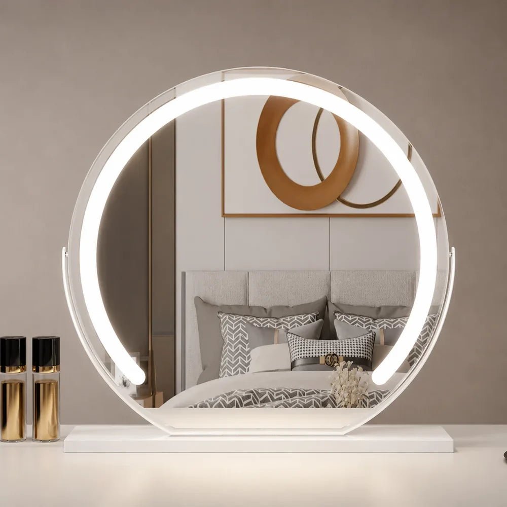 SASKIA: Make-upspiegel met LED & Touchbediening – 15x Vergrotende Spiegel - Volsani