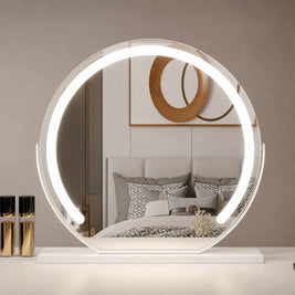 SASKIA: Make-upspiegel met LED & Touchbediening – 15x Vergrotende Spiegel - Volsani