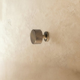 Knurled Brass Cabinet Knobs & Drawer Pulls, Classic Kitchen & Dresser Hardware, Antique Bronze Finish, Set of 2, 1.1-12.6in