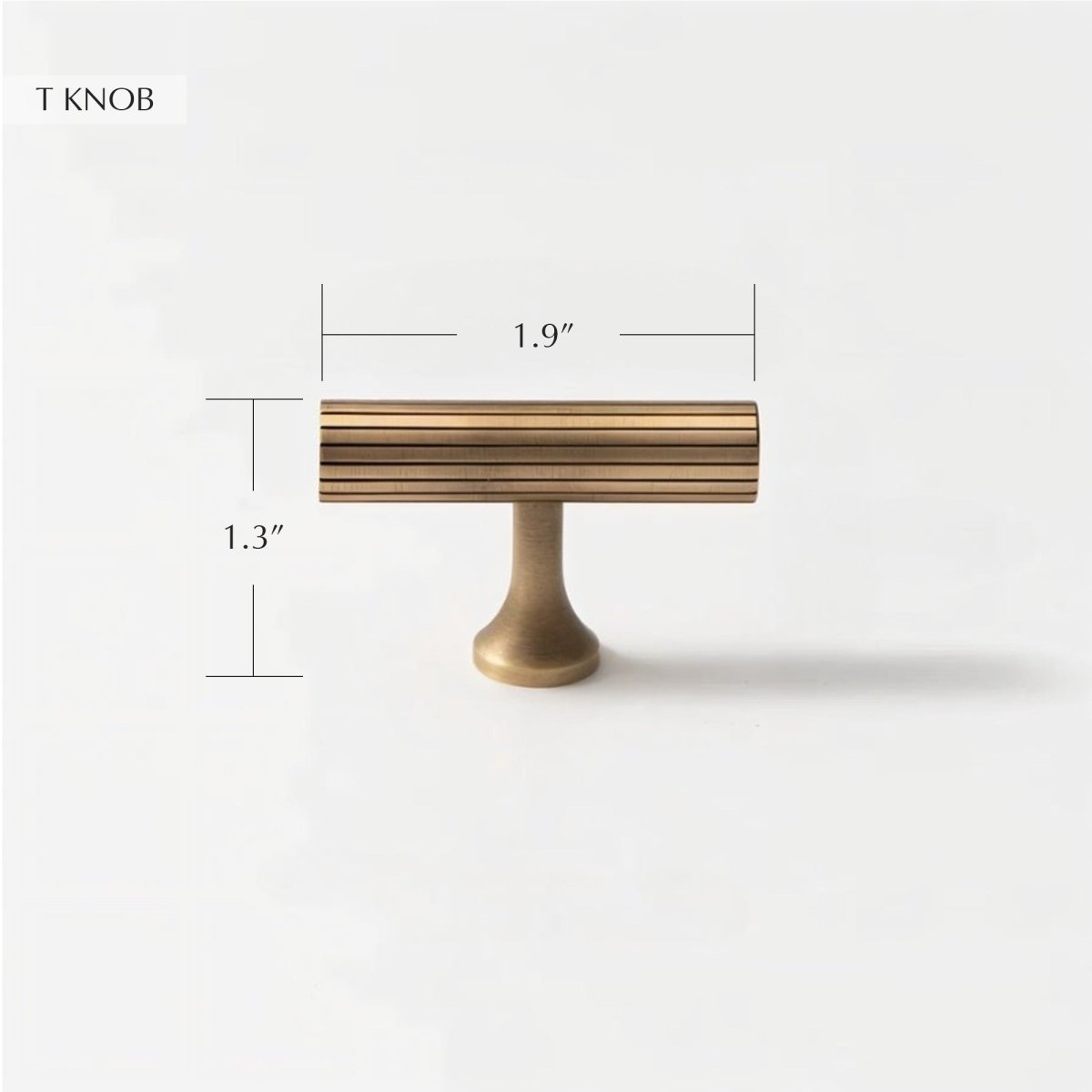Knurled Brass Cabinet Knobs & Drawer Pulls, Classic Kitchen & Dresser Hardware, Antique Bronze Finish, Set of 2, 1.1-12.6in