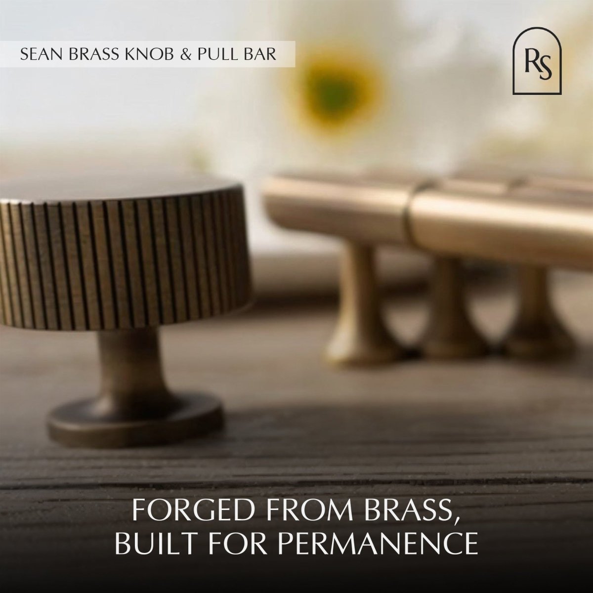 Knurled Brass Cabinet Knobs & Drawer Pulls, Classic Kitchen & Dresser Hardware, Antique Bronze Finish, Set of 2, 1.1-12.6in