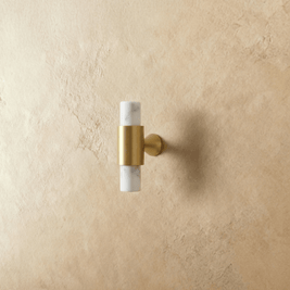 Marble & Solid Brass Cabinet Knobs & Pulls, Classic Kitchen & Wardrobe Hardware, Black White & Green Stone, Set of 2 Pieces, 2.3-5in