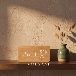 SEN: Houten Digitale Wekker - Volsani
