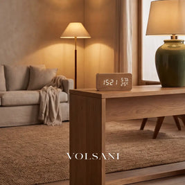 SEN: Houten Digitale Wekker - Volsani