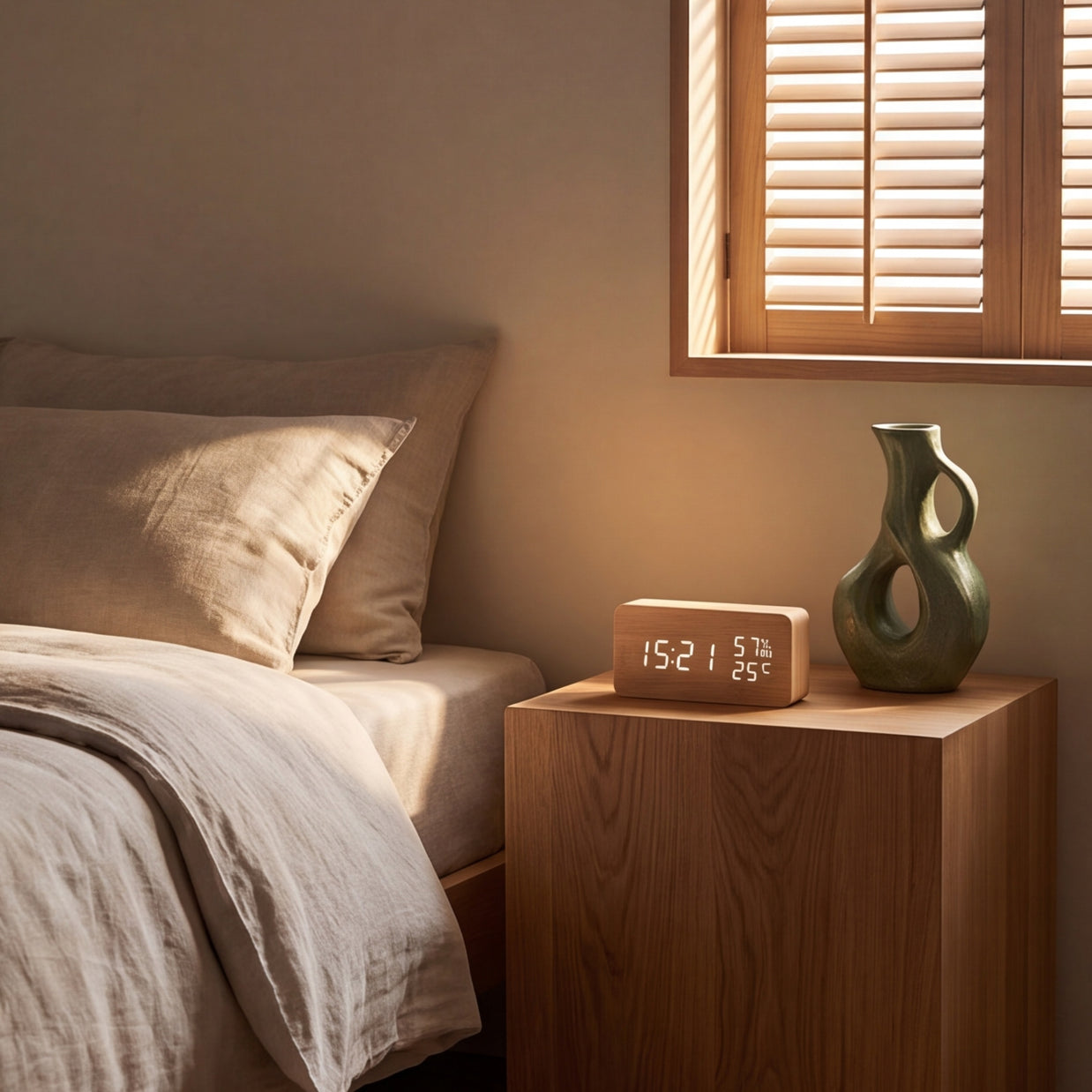 SEN: Houten Digitale Wekker