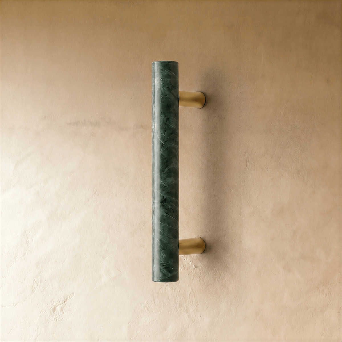 Natural Marble & Brass Cabinet Knobs & Pull Bars, Modern Kitchen & Wardrobe Hardware, Green or White Marble, Set of 2, 1.9-6in