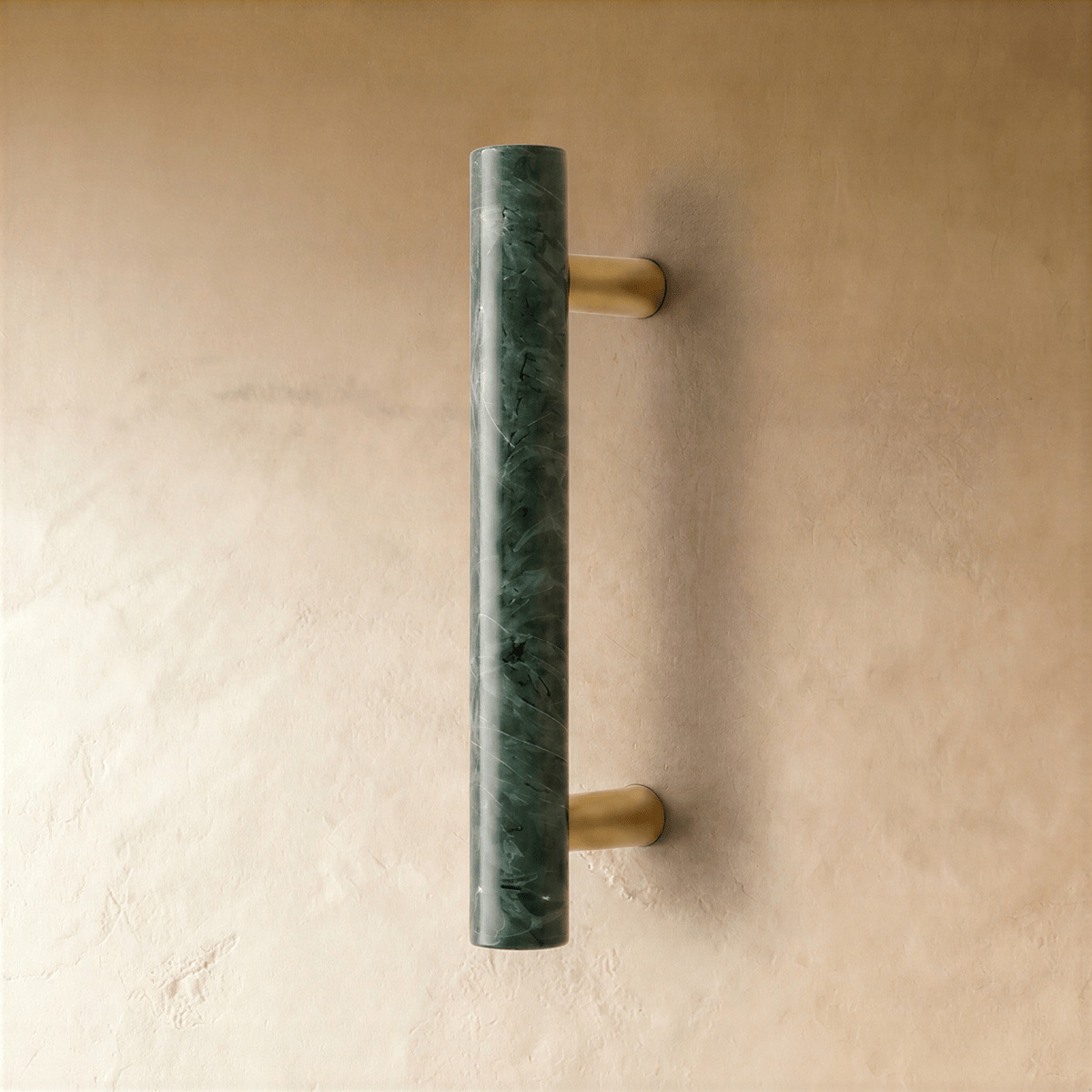 Natural Marble & Brass Cabinet Knobs & Pull Bars, Modern Kitchen & Wardrobe Hardware, Green or White Marble, Set of 2, 1.9-6in