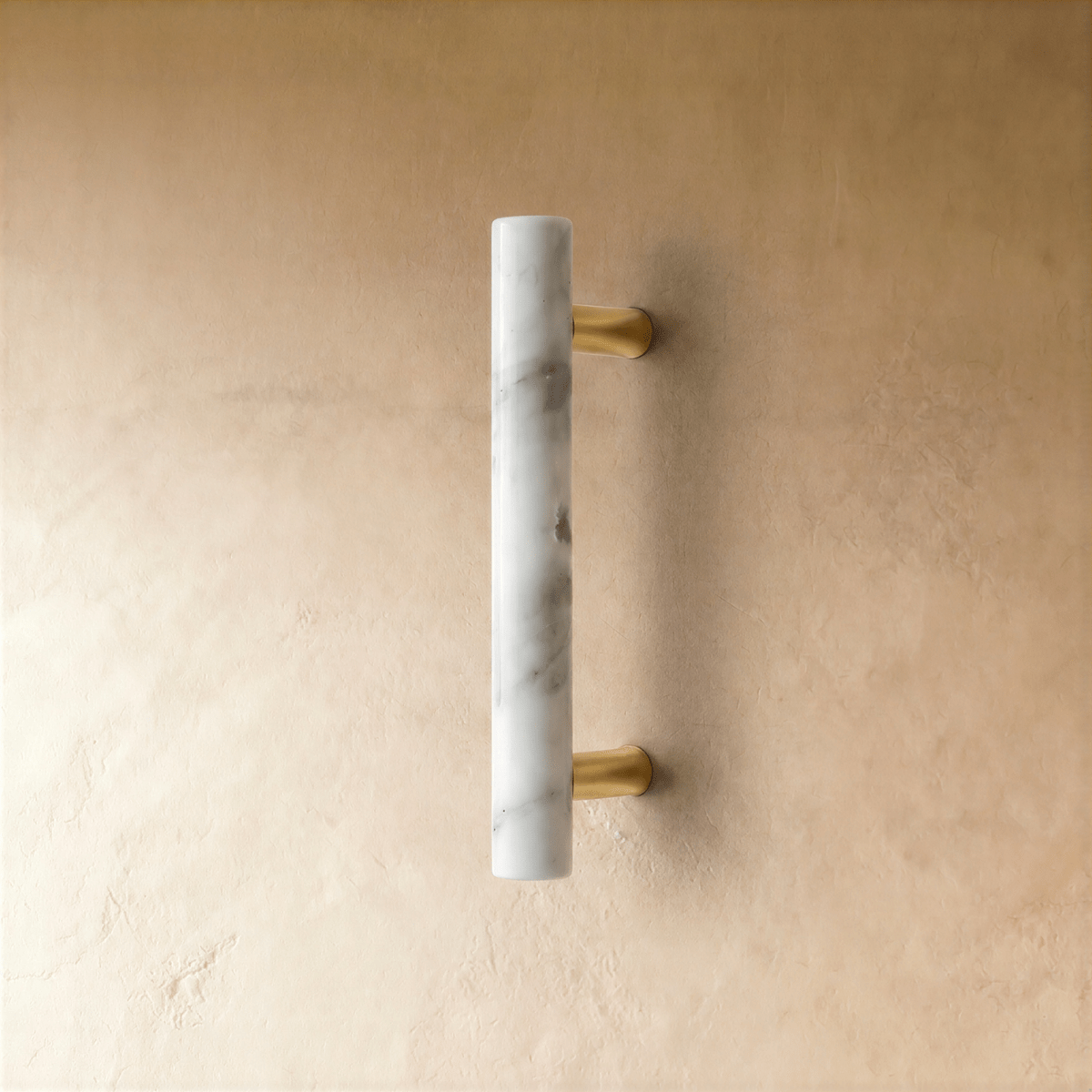 Natural Marble & Brass Cabinet Knobs & Pull Bars, Modern Kitchen & Wardrobe Hardware, Green or White Marble, Set of 2, 1.9-6in