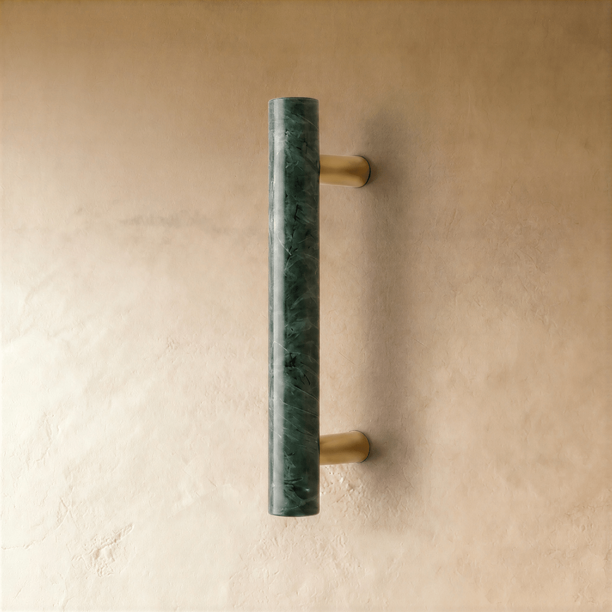 Natural Marble & Brass Cabinet Knobs & Pull Bars, Modern Kitchen & Wardrobe Hardware, Green or White Marble, Set of 2, 1.9-6in