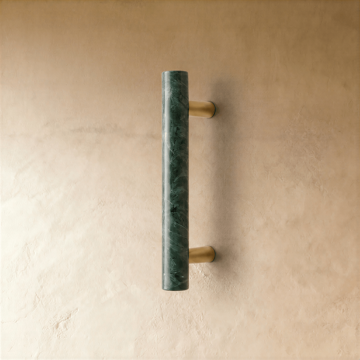 Natural Marble & Brass Cabinet Knobs & Pull Bars, Modern Kitchen & Wardrobe Hardware, Green or White Marble, Set of 2, 1.9-6in