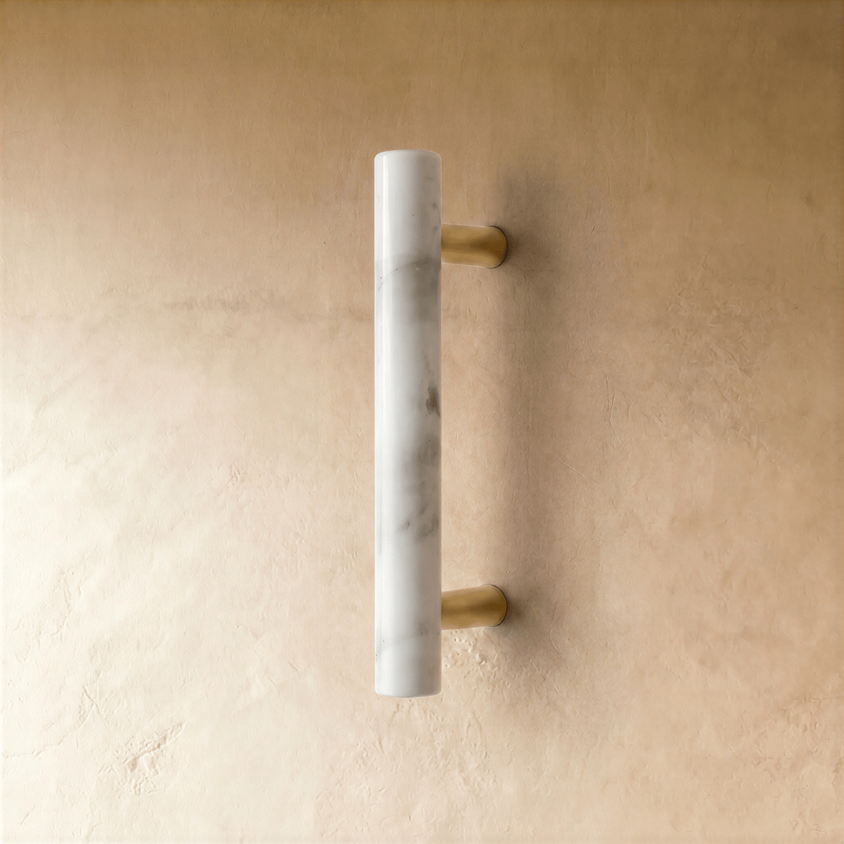Natural Marble & Brass Cabinet Knobs & Pull Bars, Modern Kitchen & Wardrobe Hardware, Green or White Marble, Set of 2, 1.9-6in