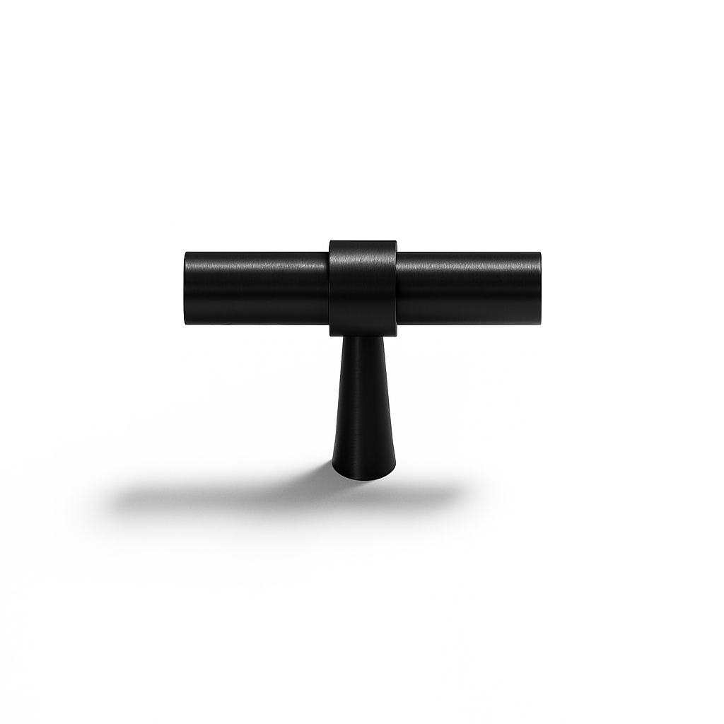 Brass T-Knobs & Drawer Pull Bars, Modern Kitchen & Bathroom Hardware, Four Finishes, Set of 2 Pieces, 1.9-16.3in