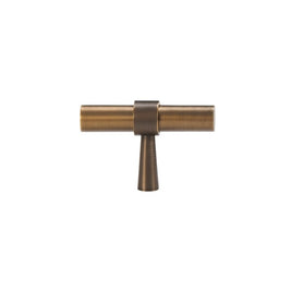Brass T-Knobs & Drawer Pull Bars, Modern Kitchen & Bathroom Hardware, Four Finishes, Set of 2 Pieces, 1.9-16.3in