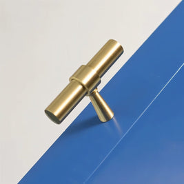 Brass T-Knobs & Drawer Pull Bars, Modern Kitchen & Bathroom Hardware, Four Finishes, Set of 2 Pieces, 1.9-16.3in