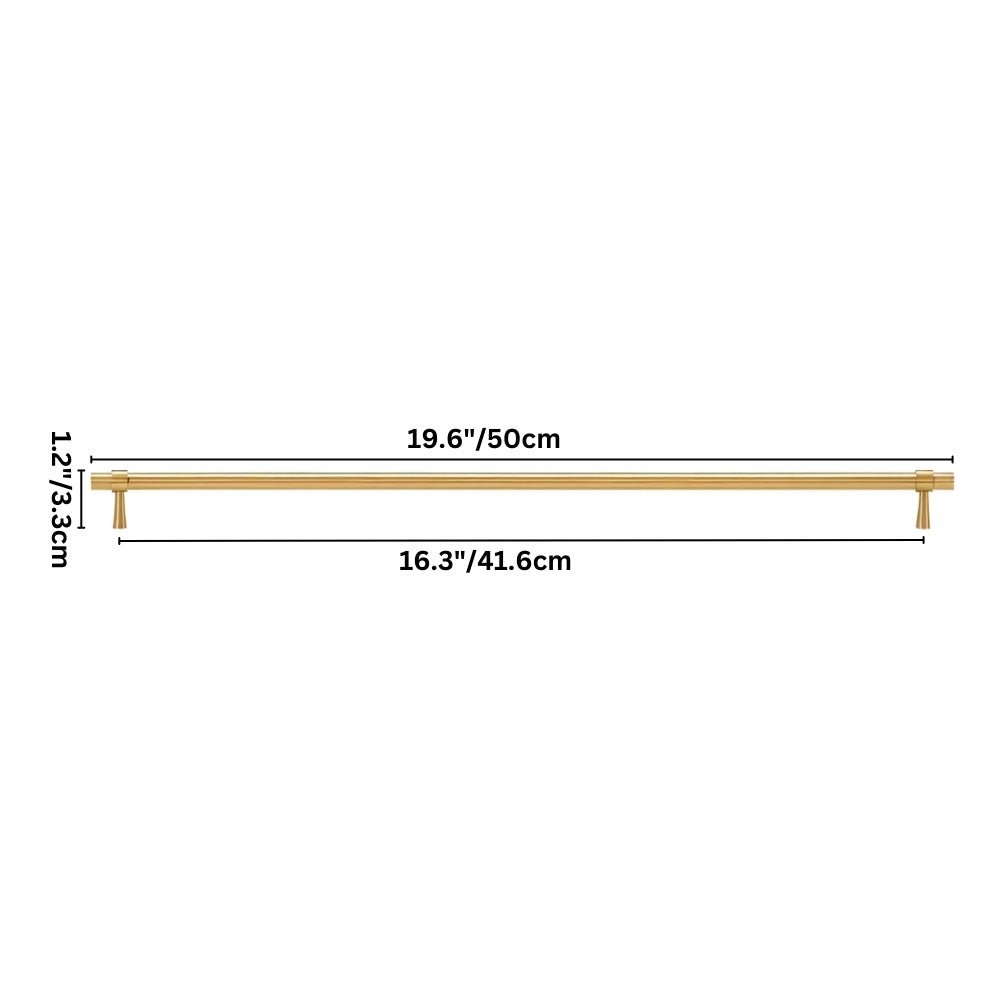 Brass T-Knobs & Drawer Pull Bars, Modern Kitchen & Bathroom Hardware, Four Finishes, Set of 2 Pieces, 1.9-16.3in