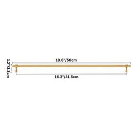 Brass T-Knobs & Drawer Pull Bars, Modern Kitchen & Bathroom Hardware, Four Finishes, Set of 2 Pieces, 1.9-16.3in