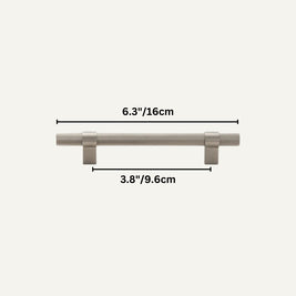 Linear Knurled Cabinet Knobs & Pull Bars, Modern Kitchen & Wardrobe Hardware, Nickel Black or Gold, Set of 2, 0.8-6.3in