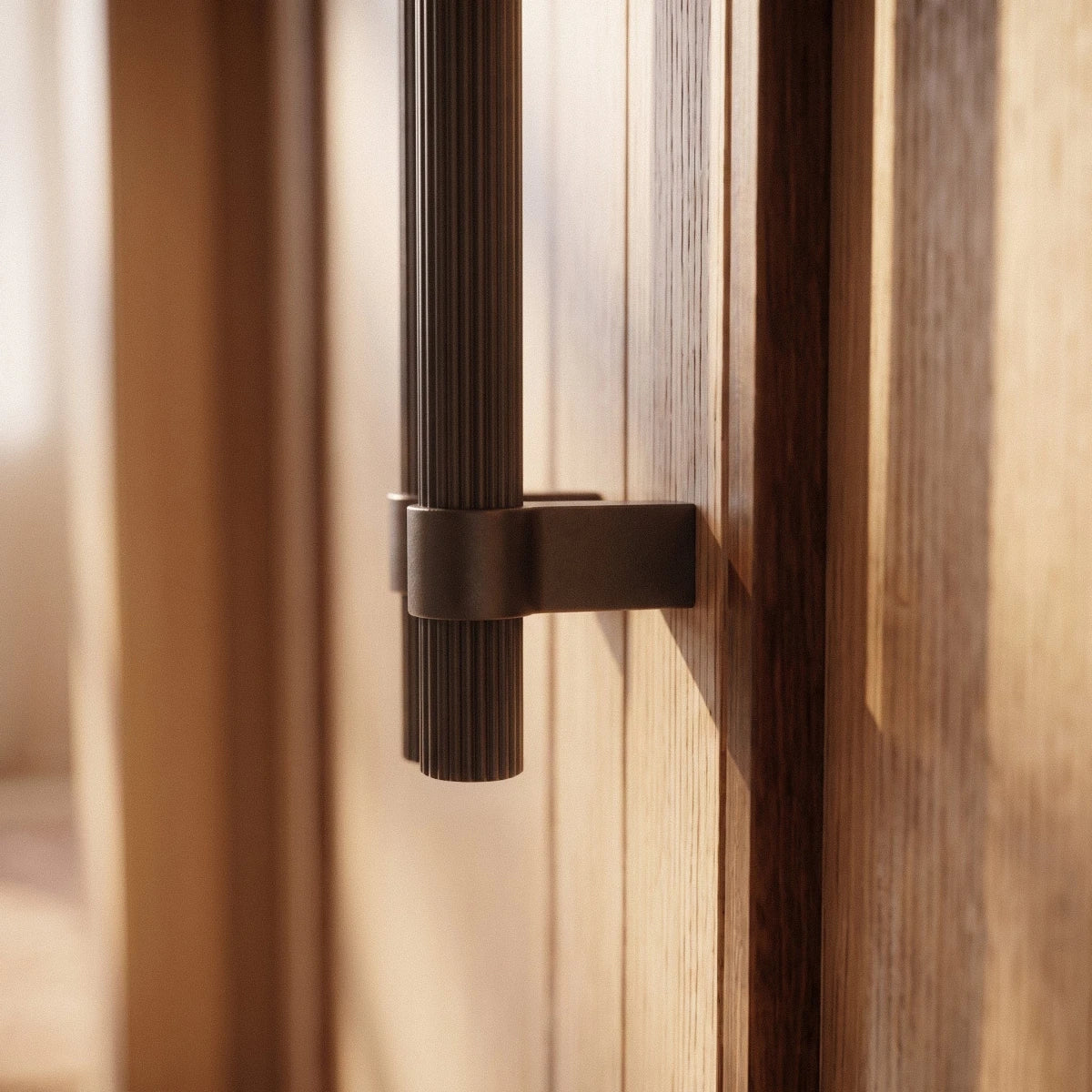 Linear Knurled Cabinet Knobs & Pull Bars, Modern Kitchen & Wardrobe Hardware, Nickel Black or Gold, Set of 2, 0.8-6.3in