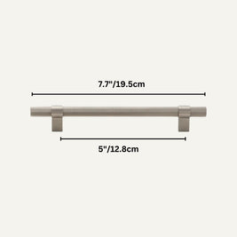 Linear Knurled Cabinet Knobs & Pull Bars, Modern Kitchen & Wardrobe Hardware, Nickel Black or Gold, Set of 2, 0.8-6.3in