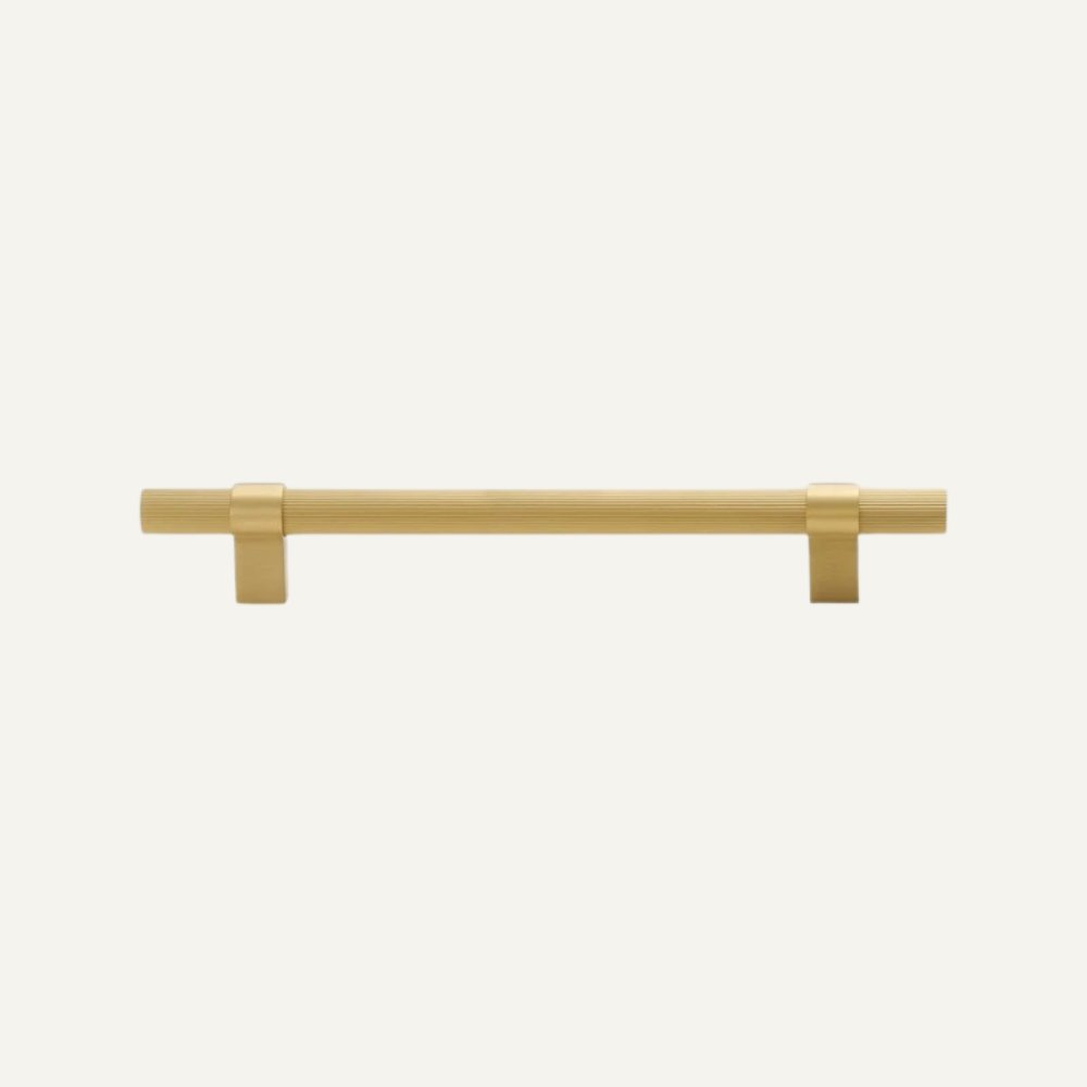 Linear Knurled Cabinet Knobs & Pull Bars, Modern Kitchen & Wardrobe Hardware, Nickel Black or Gold, Set of 2, 0.8-6.3in