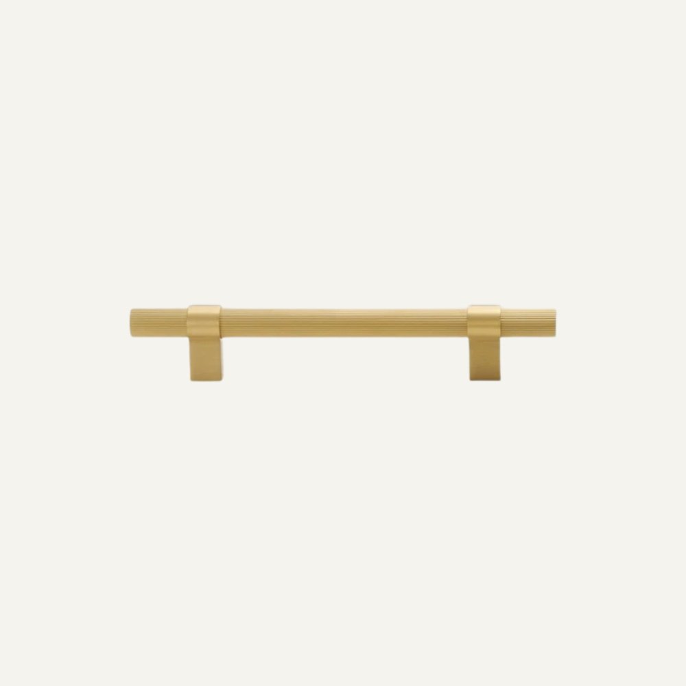 Linear Knurled Cabinet Knobs & Pull Bars, Modern Kitchen & Wardrobe Hardware, Nickel Black or Gold, Set of 2, 0.8-6.3in