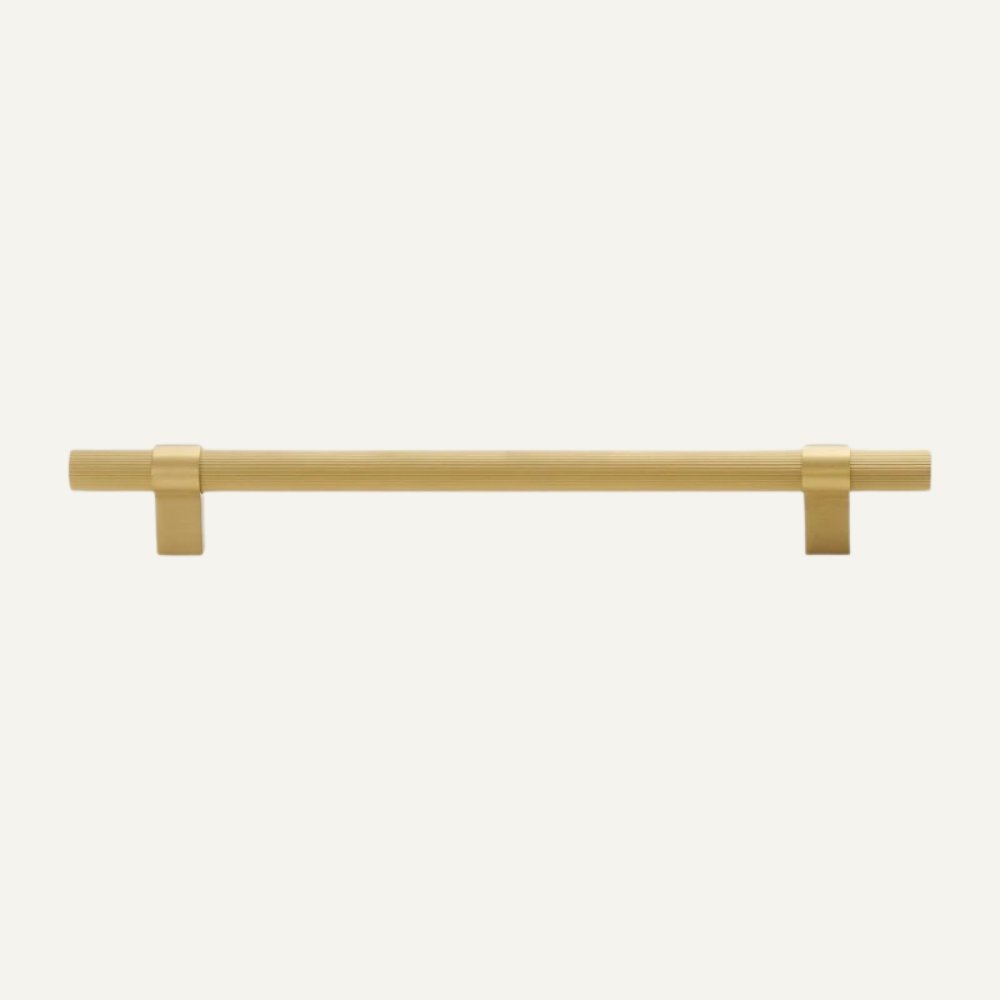 Linear Knurled Cabinet Knobs & Pull Bars, Modern Kitchen & Wardrobe Hardware, Nickel Black or Gold, Set of 2, 0.8-6.3in
