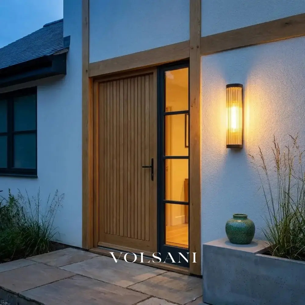 SHIRO: Halfronde Wandlamp Buiten (Glas) - Volsani