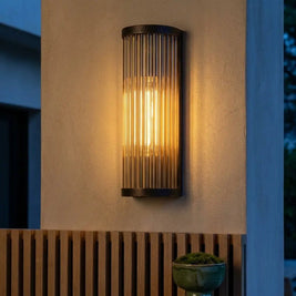 SHIRO: Halfronde Wandlamp Buiten (Glas) - Volsani