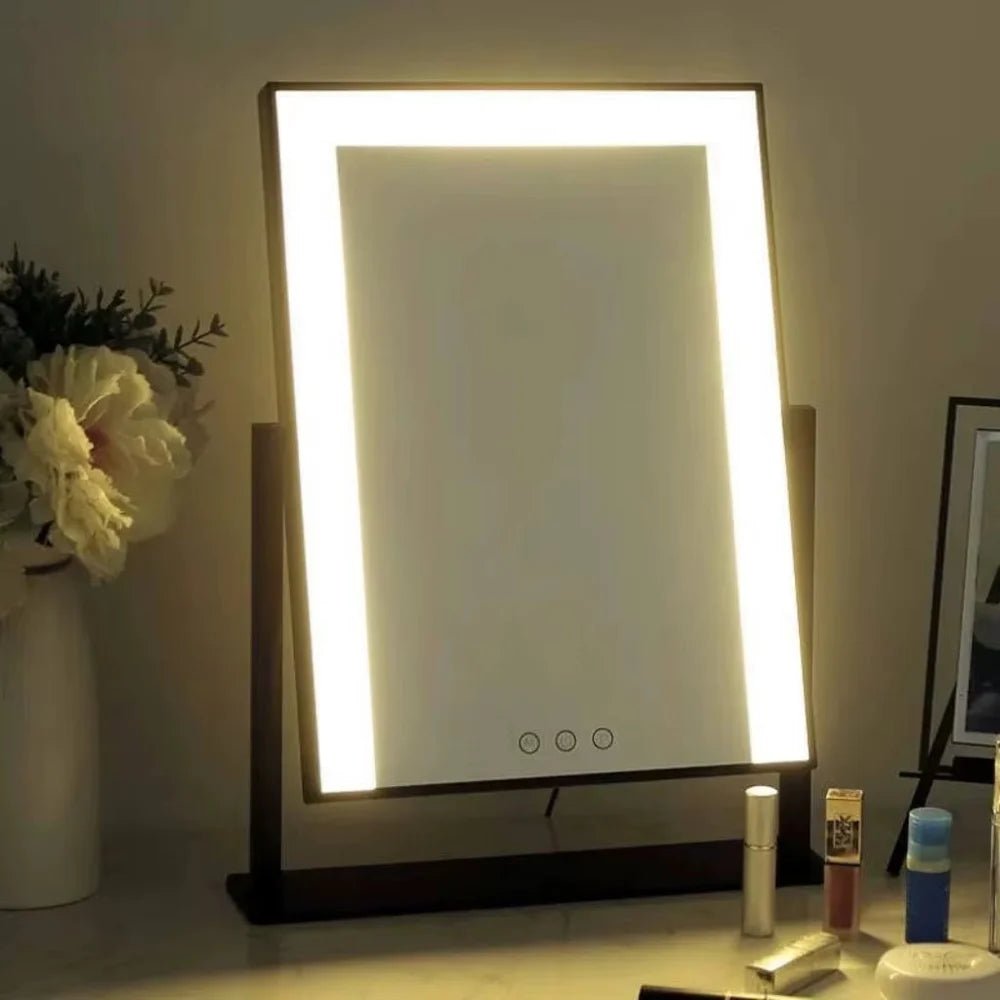 SIEN: Make-upspiegel met LED & Touchbediening – 3 Lichtkleuren & 15x Spot - Volsani