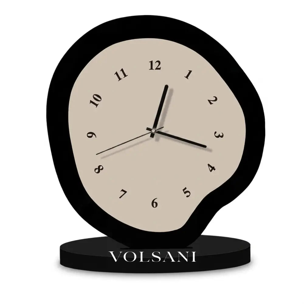 TESSA silent acrylic desk clock on white background