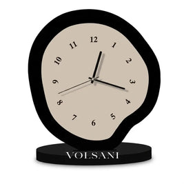 TESSA silent acrylic desk clock on white background