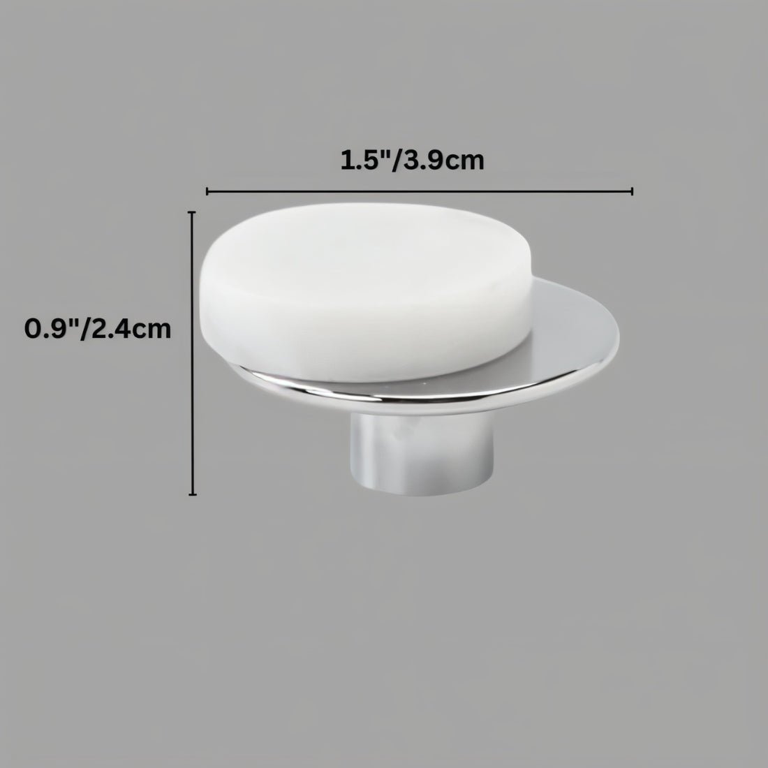 Natural Marble Cabinet Knobs, Modern Kitchen & Wardrobe Hardware, Brass or Chrome Backplate, Set of 2 in 3 Colorways, 1.2-4.3in