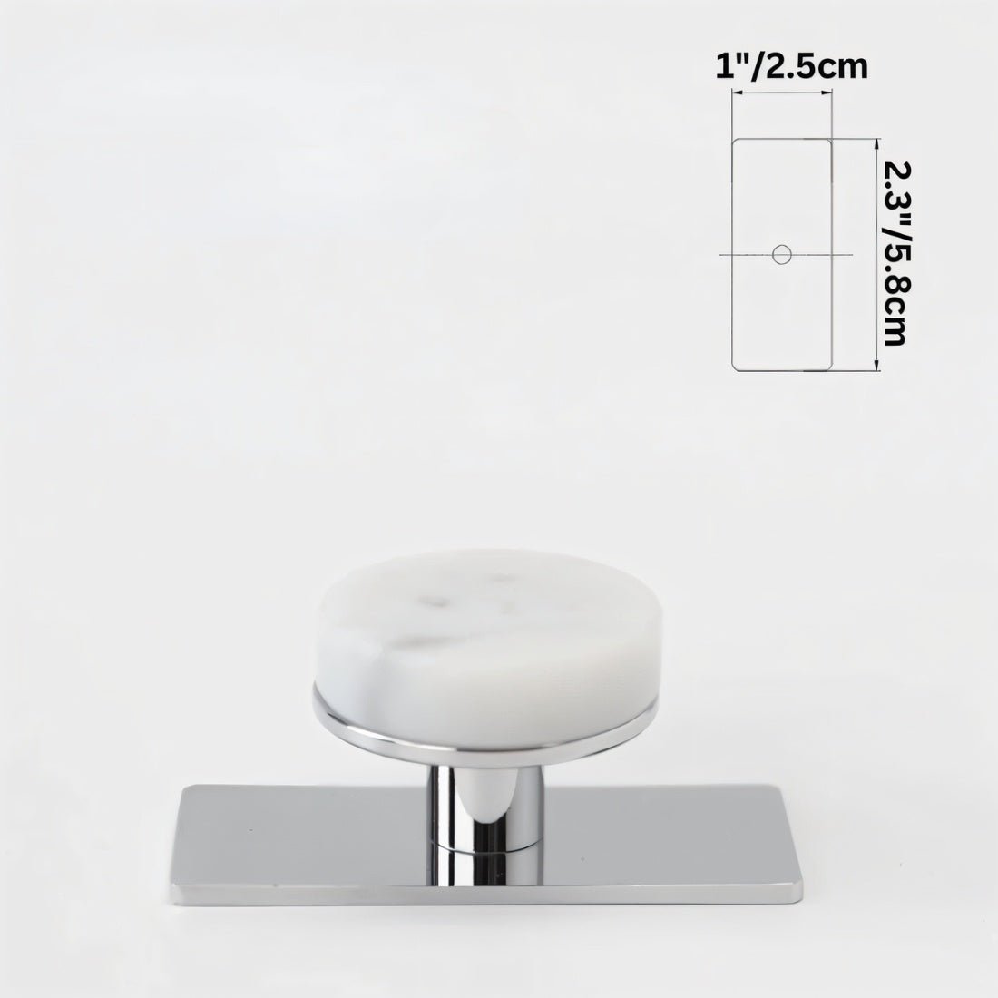 Natural Marble Cabinet Knobs, Modern Kitchen & Wardrobe Hardware, Brass or Chrome Backplate, Set of 2 in 3 Colorways, 1.2-4.3in